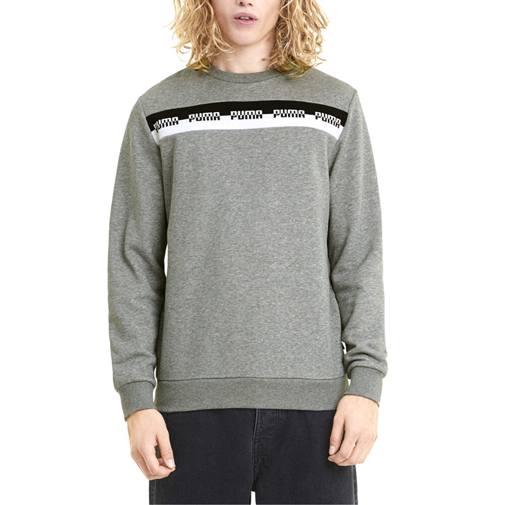 Puma Amplified Crew Neck Sweatshirt Mens Black  58578003