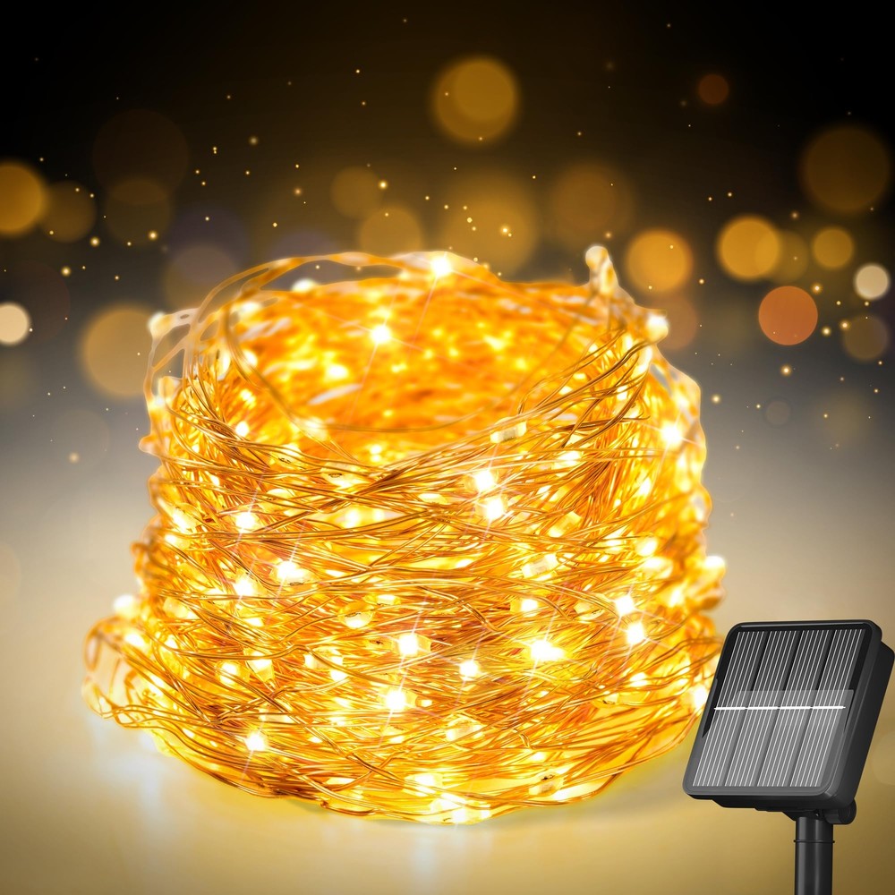 72Ft Solar Fairy Lights with 200 LEDs for Outdoor Decor
