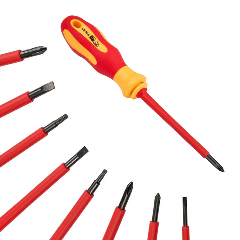 10pc Insulated Magnetic Screwdriver Set for Electricians