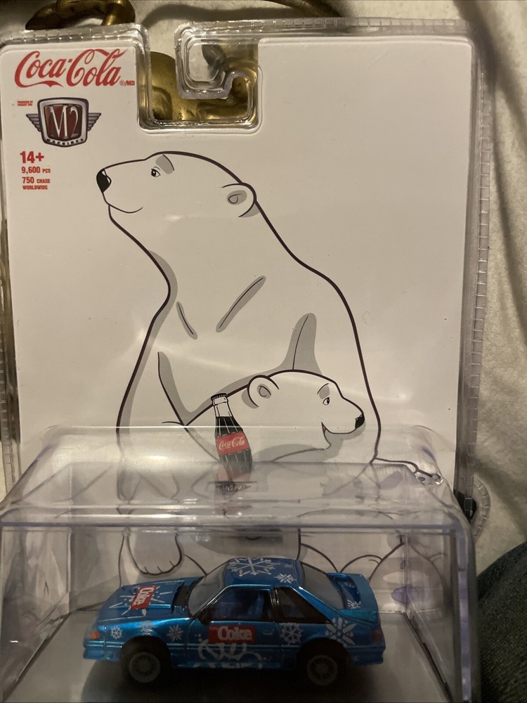 M2 MACHINES 2024 COKE CHRISTMAS POLAR BEAR SK09, 1988 FORD MUSTANG GT