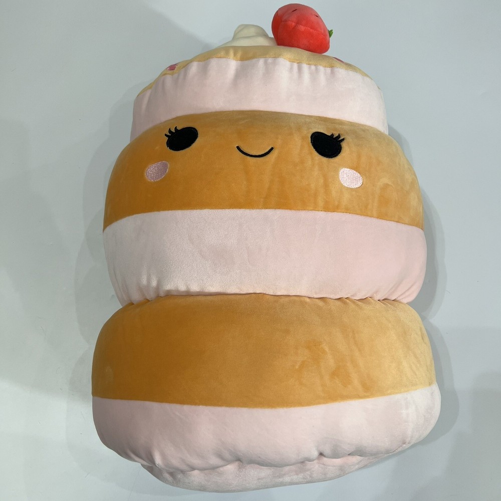 Original Squishmallows Sawtelle Strawberry Pancakes 16” Plush Shortcake