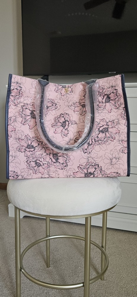 Victoria Secret Pink Floral Weekender Gym Travel Tote Bag New