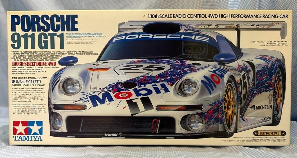 Tamiya 1/10 Scale RC Porsche 911 GT1 Belt Drive 4WD TA03R Kit