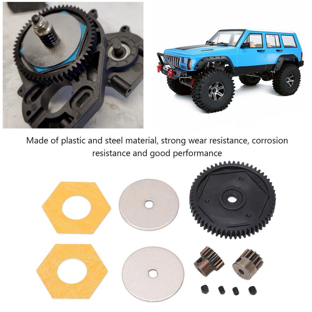 1/10 RC 56T Spur Gear with 13T 15T Motor Gear Upgrade Parts