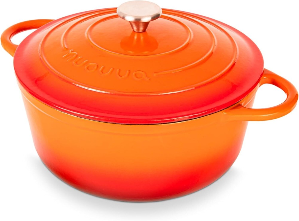 Cast Iron Dutch Oven with Lid Non-Stick Ovenproof Enamelled Casserole Pot 6.4 qt