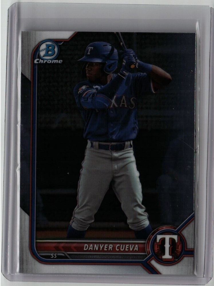 DANYER CUEVA ROOKIE BOWMAN CHROME BDC-148 TEXAS RANGERS MLB 2022 FREE SHIPPING