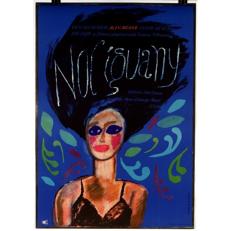 Vintage The Night of the Iguana Polish Movie Poster Art Print