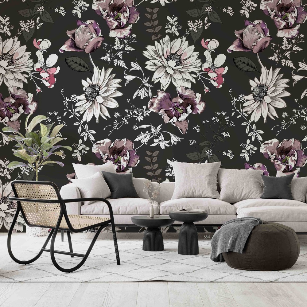 3D Baroque Style Flowers Pattern Wall Murals Wallpaper Murals Wall Sticker 8