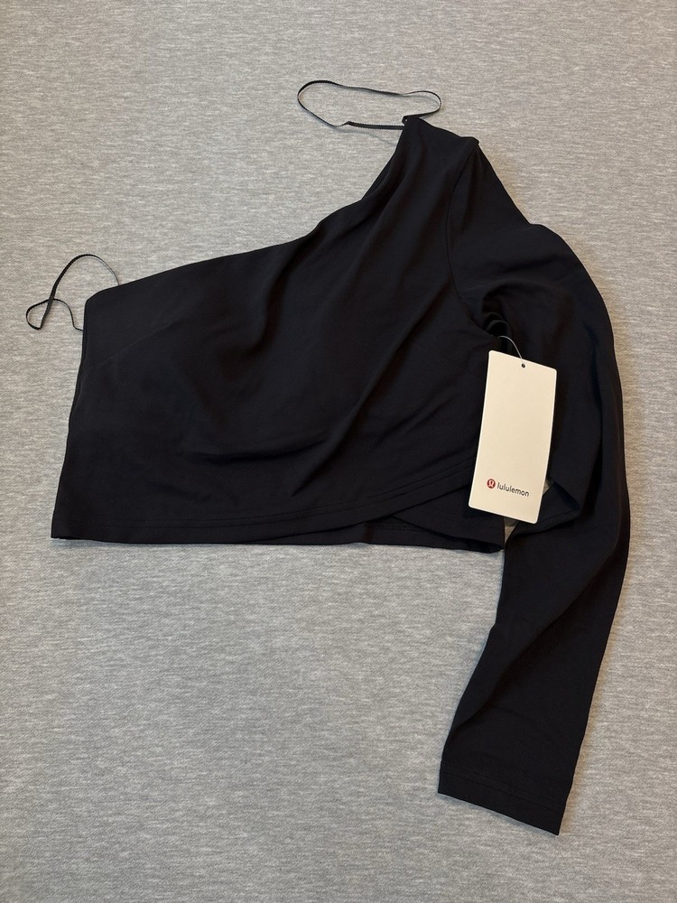 lululemon Align™ Asymmetrical Long-Sleeve Shirt Black Size 8 LW3HO2S (NWT)