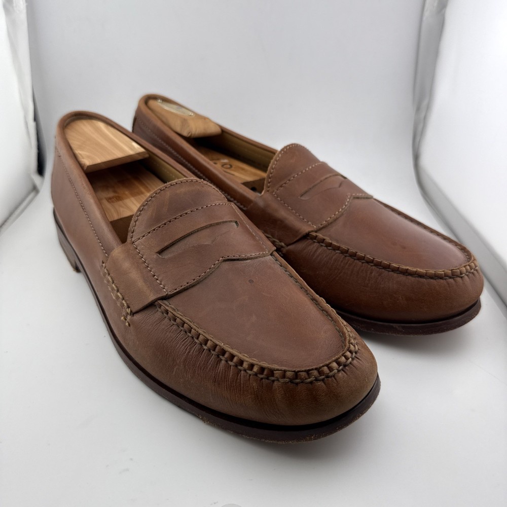 Cole Haan Grand Os Pinch Penny Loafer Slip On Sz 12 Brown Leather C12760