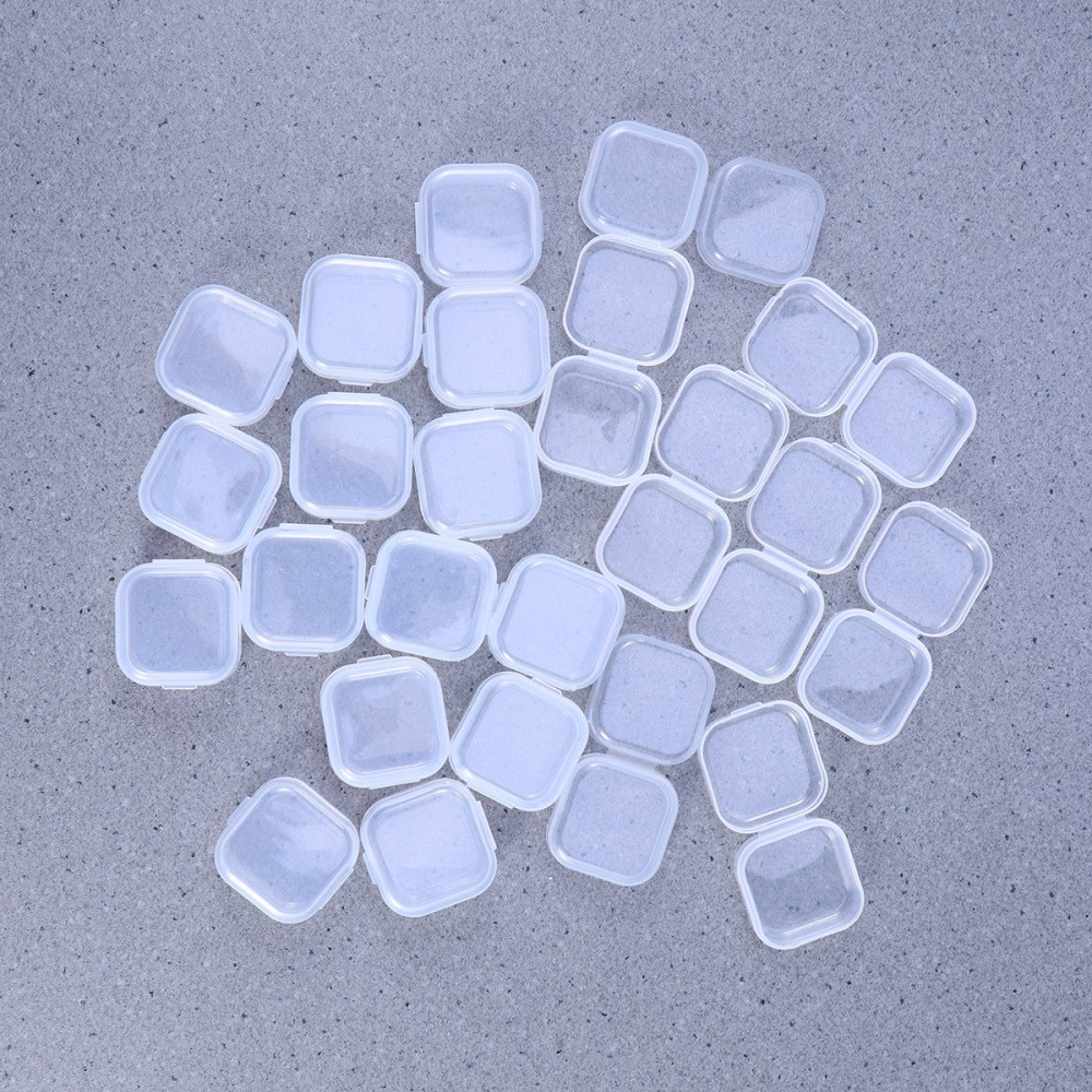 24-Piece Mini Plastic Storage Box Set - Small Rectangular Organizer Containers