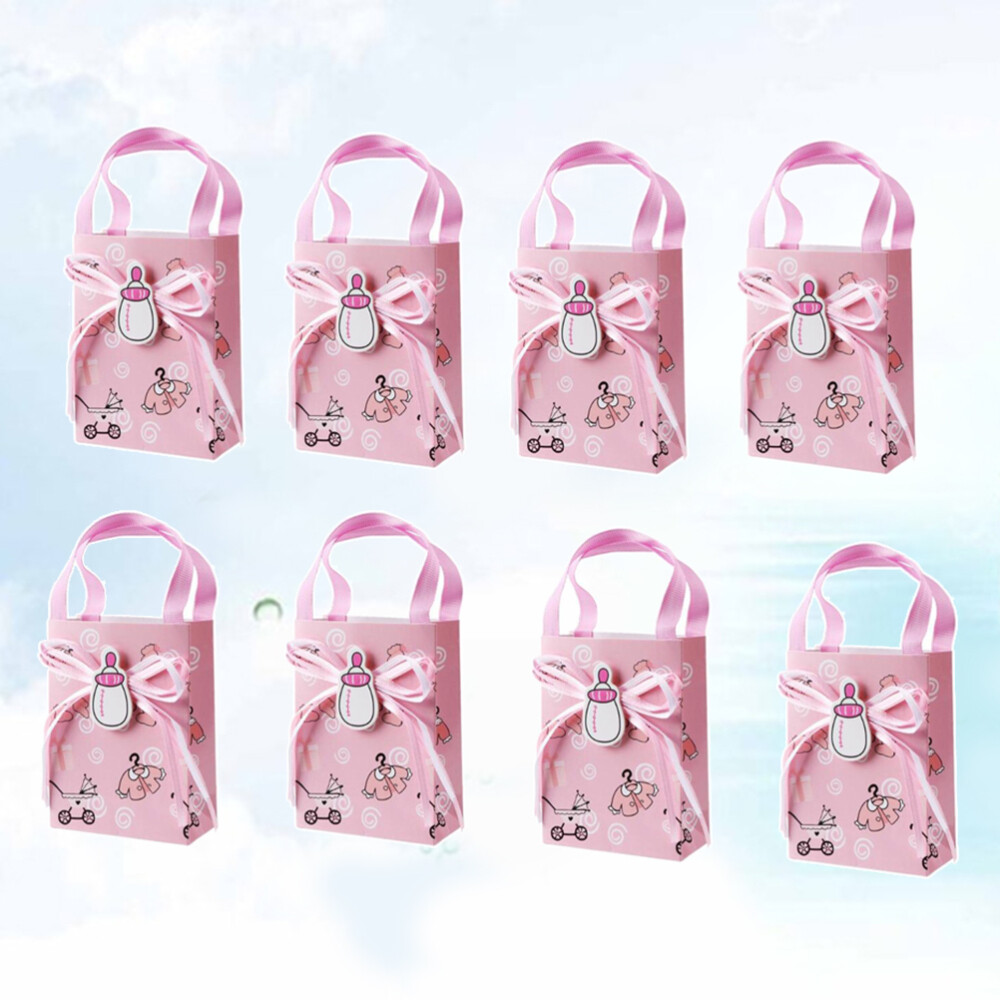 12pcs Mini Baby Shower Favor Boxes Christening Gift Bags Party Decor