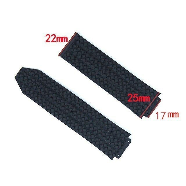 25x17mm Rubber Silicone Strap Bracelet Watch Band for Hublot Big Bang + Tools