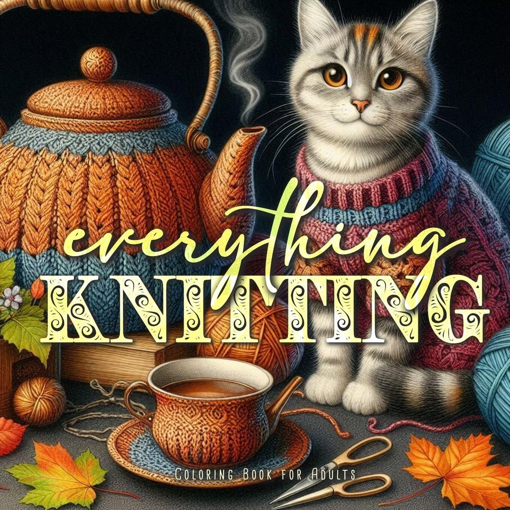 Monsoon Publish All Knitting Coloring Book for Adults: Autumn Colori (Paperback)