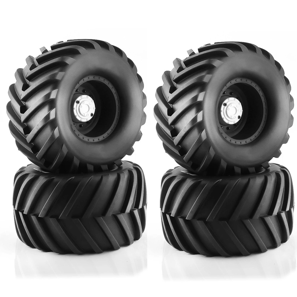1/10 RC Monster Truck Alloy Rim & Rubber Tires for Tamiya HSP HPI Kyosho