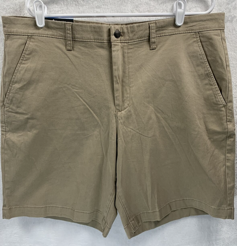 Members Mark Khaki Flat Front Shorts with Pockets Size 38 New With Tags-image