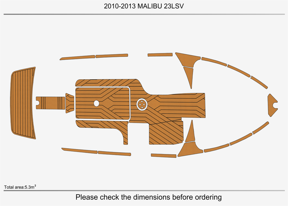 2010-2013 MALIBU 23 LSV DuraEVA EVA Foam Boat flooring