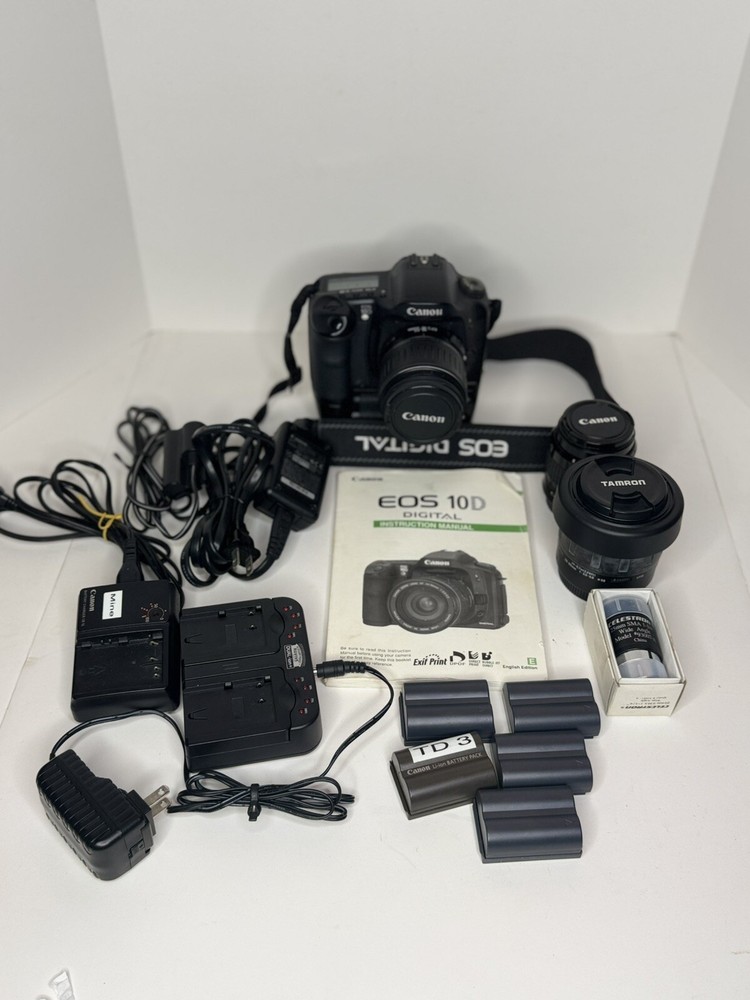 Canon EOS 10D 6.3MP Digital SLR Camera (inc. Lens, Batteries, CF Card)