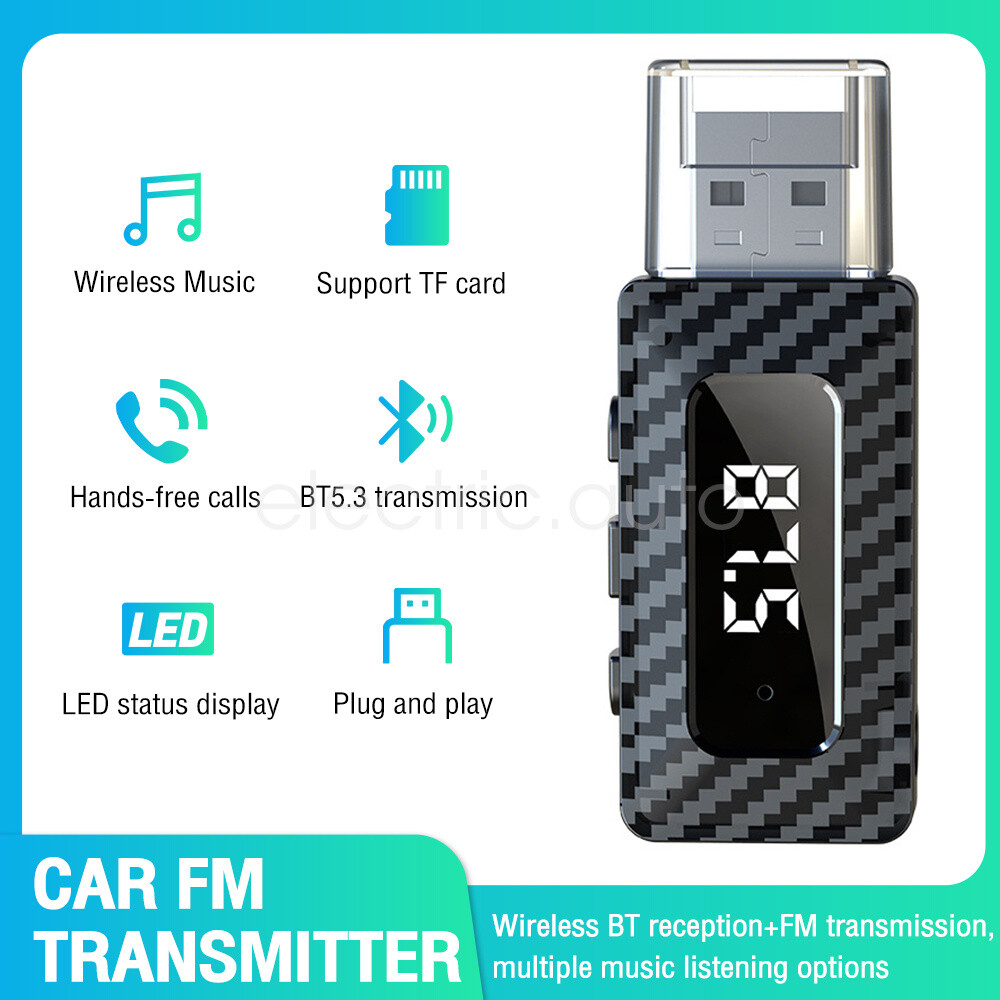 2in1 3.5mm Bluetooth 5.3 Transmitter Receiver Car Wireless Audio Adapter USB Aux