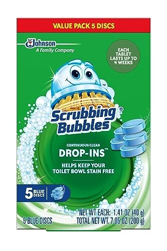 4-Week Toilet Bowl Cleaner Tablets, 5 Count, Fast 3-5 Day Shipping