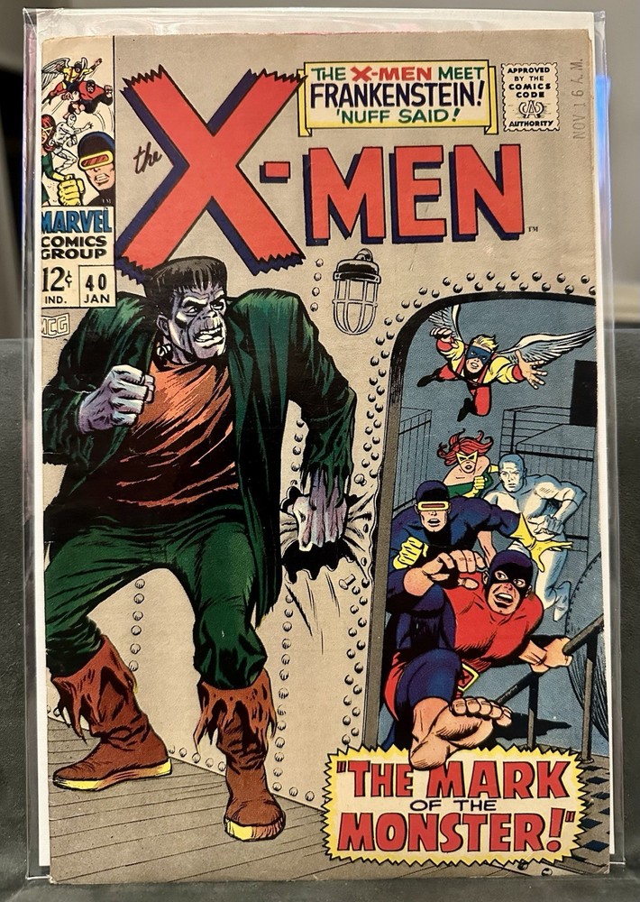 X-MEN #40 FN/VF 7.0 1968 MARVEL X-MEN FRANKENSTEIN CGC READY HIGH GRADE