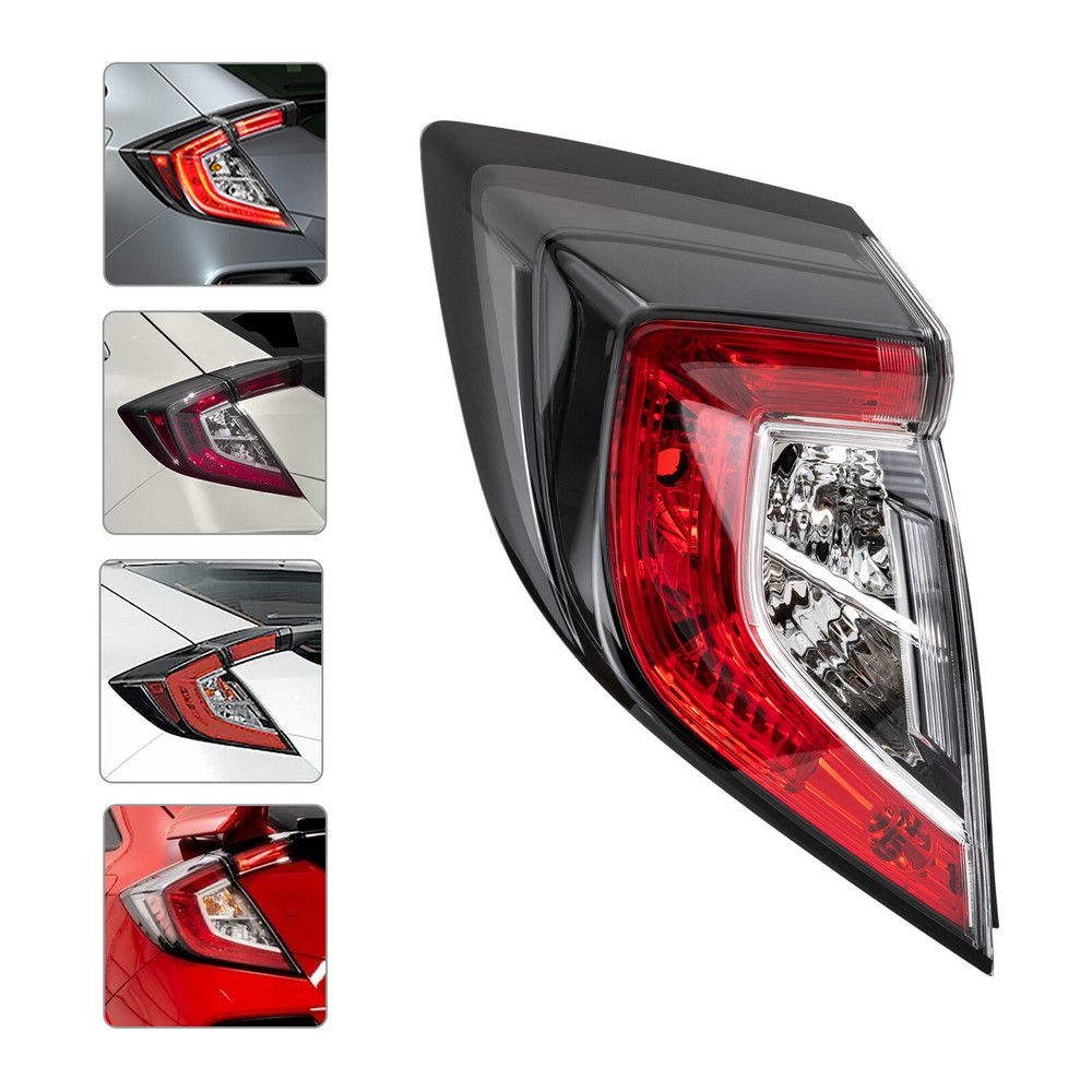 Left Outer Driver Side Tail Light For 2017-2021 Honda Civic Hatchback/ 2017-2019