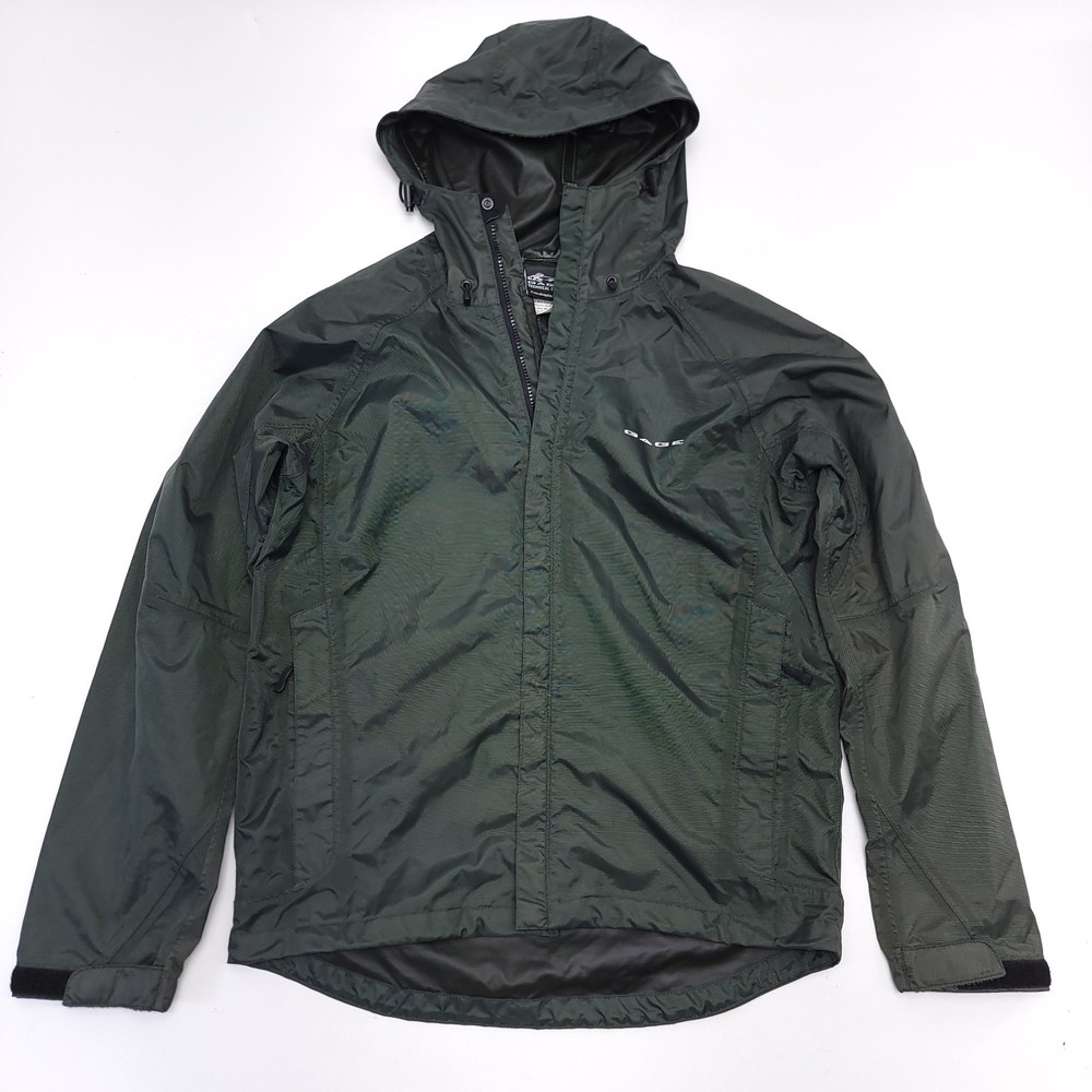 Grundens Gage Technical Gear Hooded Rain Jacket Men’s X-Small Green EUC