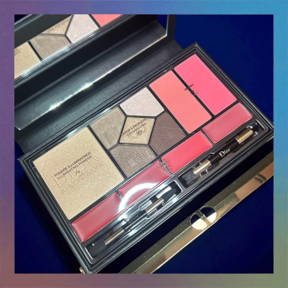 Dior 2021 Christmas Coffret MultiUse Palette Lip Cheek Highlighter Set