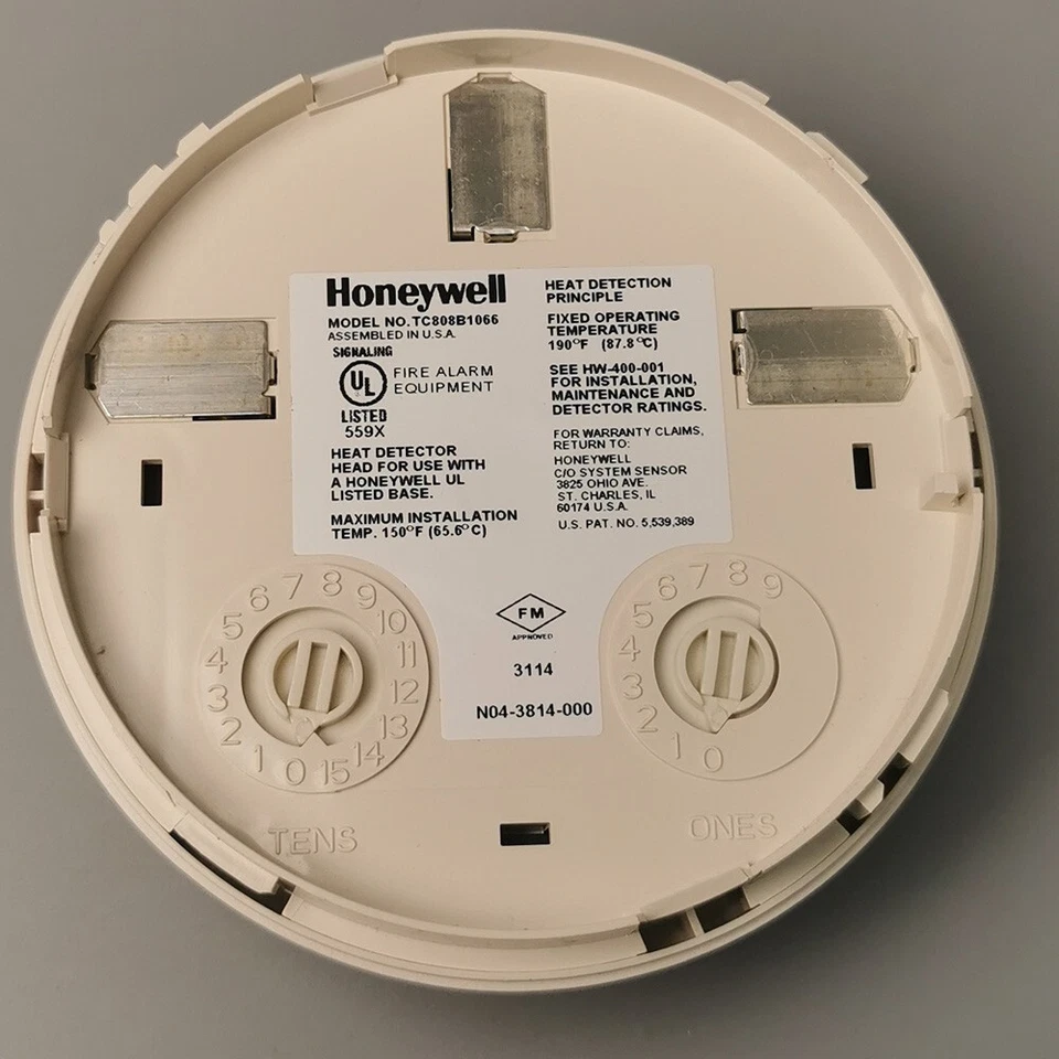 NIB! HONEYWELL TC808B1066 Addressable High Temperature HEAT DETECTOR