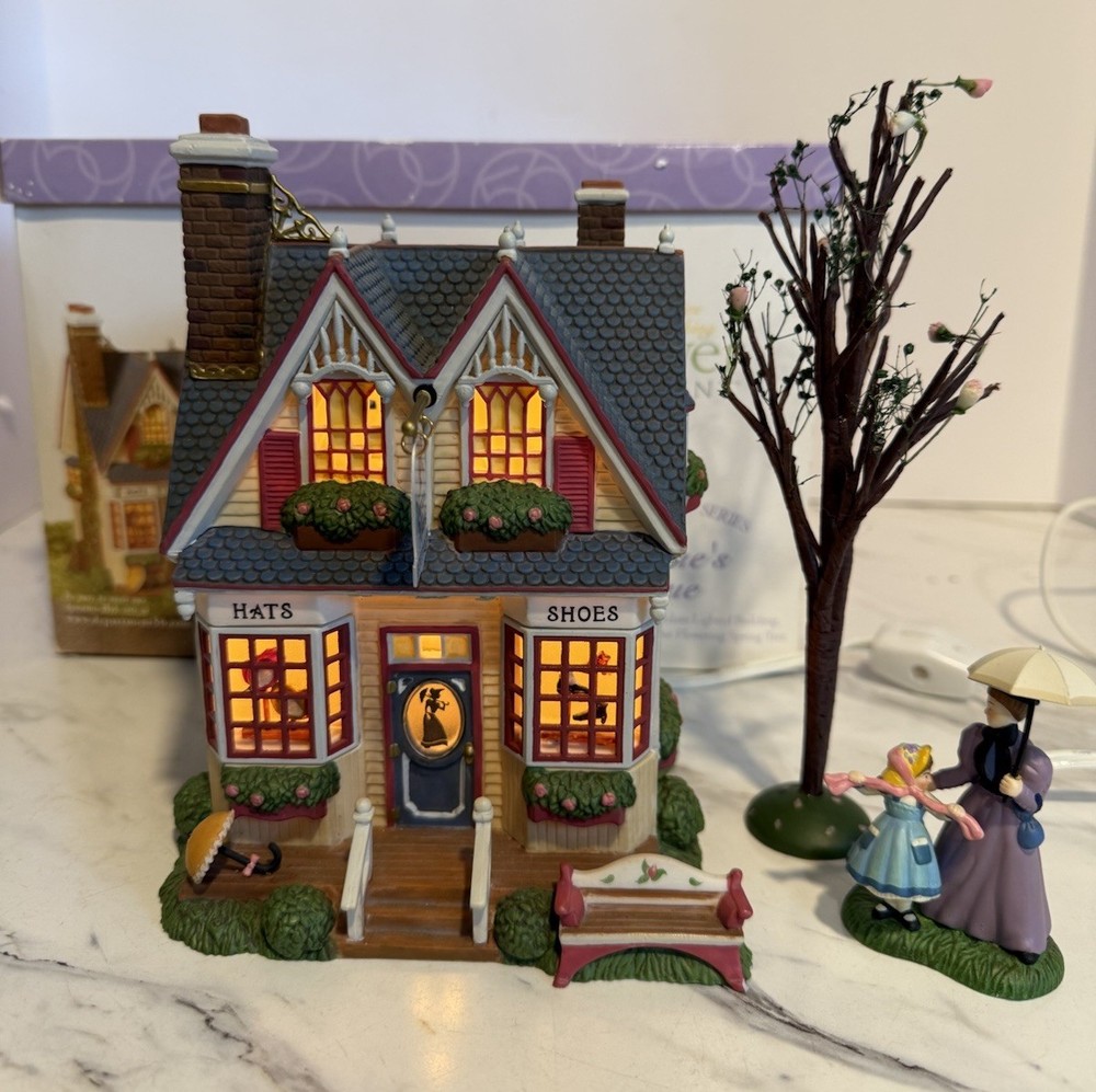 Dept 56 New England Village Verna Mae's Boutique Gift Set Of 3 Complete