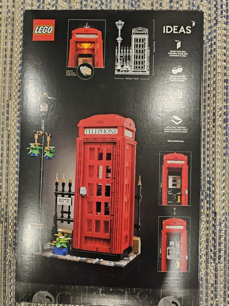 Lego 21347 Ideas Red London Telephone Box Brand New Rare Collectible Set