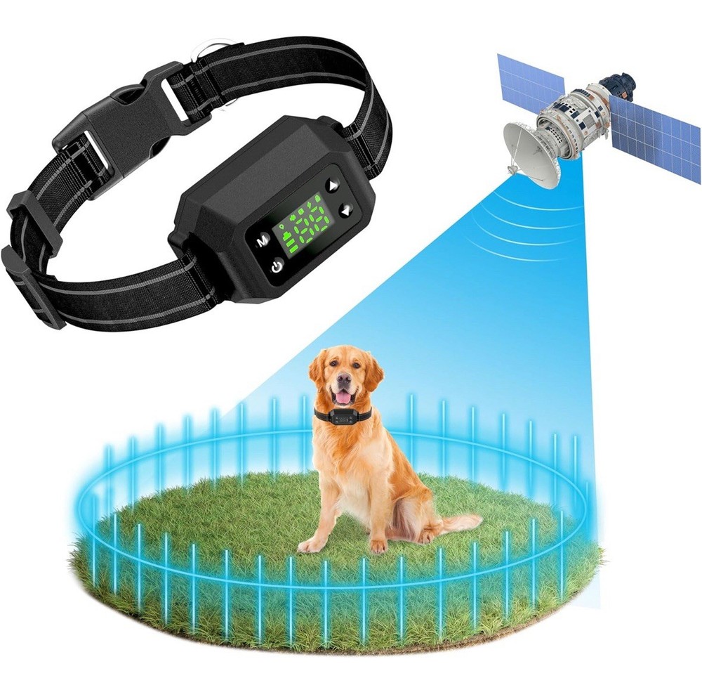 Wireless GPS Dog Fence System with 30-100ft Range & 3 Shock Modes