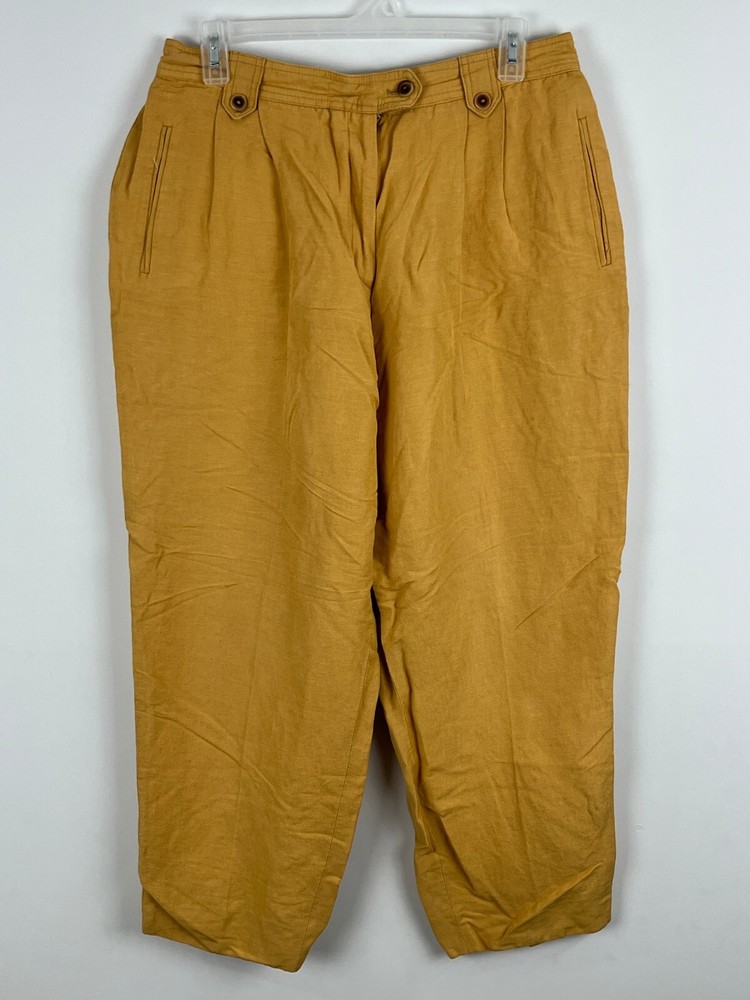 Fous De Vous Beige Wide Leg Chino Pants Size 14 31in Waist 27in Inseam