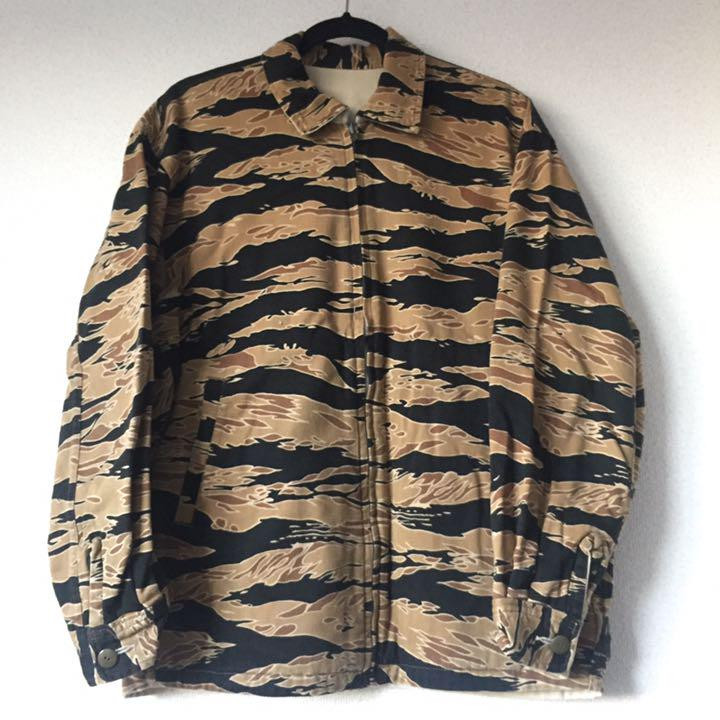 Vintage Tiger Camo Reversible Military Blouson _#bz410