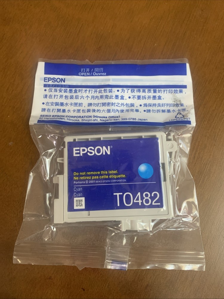 NEW Epson T0482 Cyan Ink Cartridge