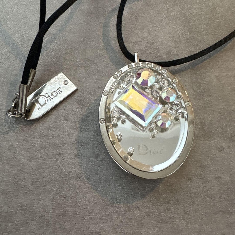 Dior Crystal Embellished Necklace for Women Pre-Owned Free Shipping Japan