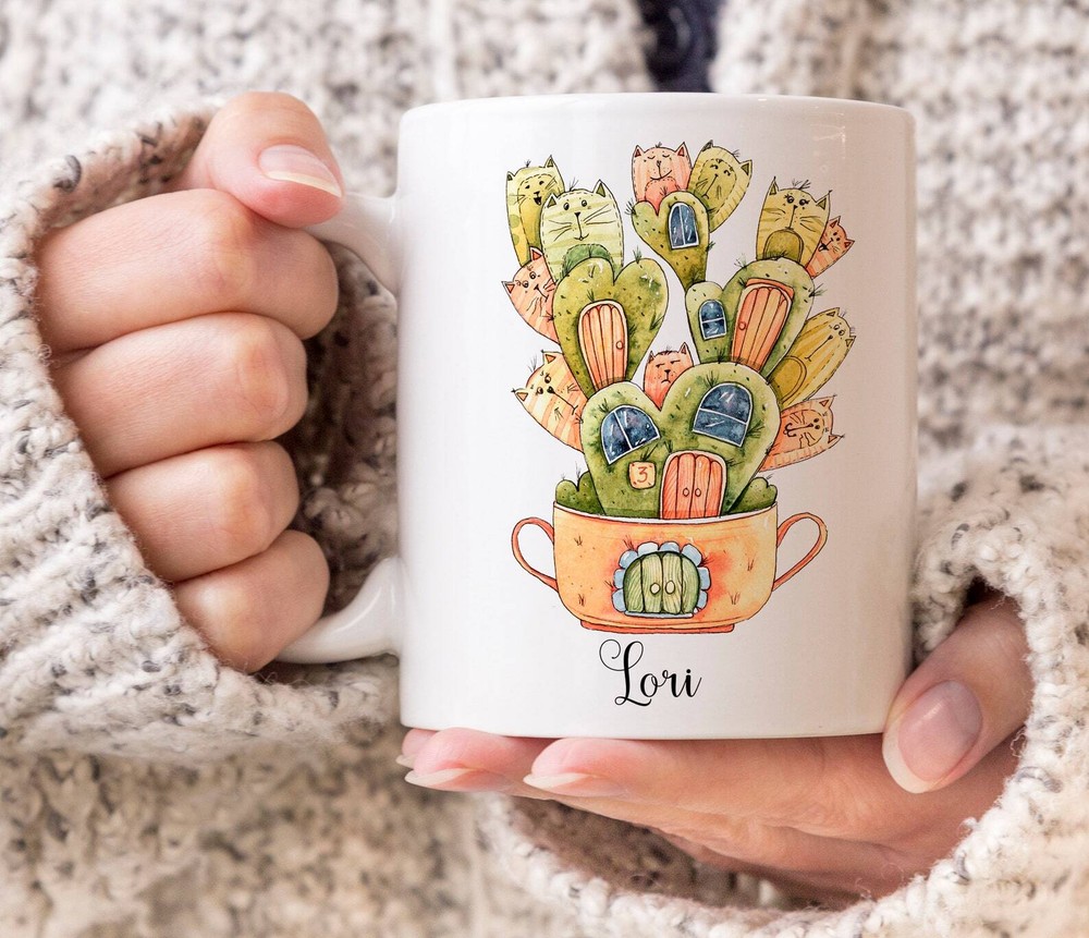 Cat Lovers Personalized Mug Gift For Cat Mom Cat Mom Gift Coffee Mug For Cat