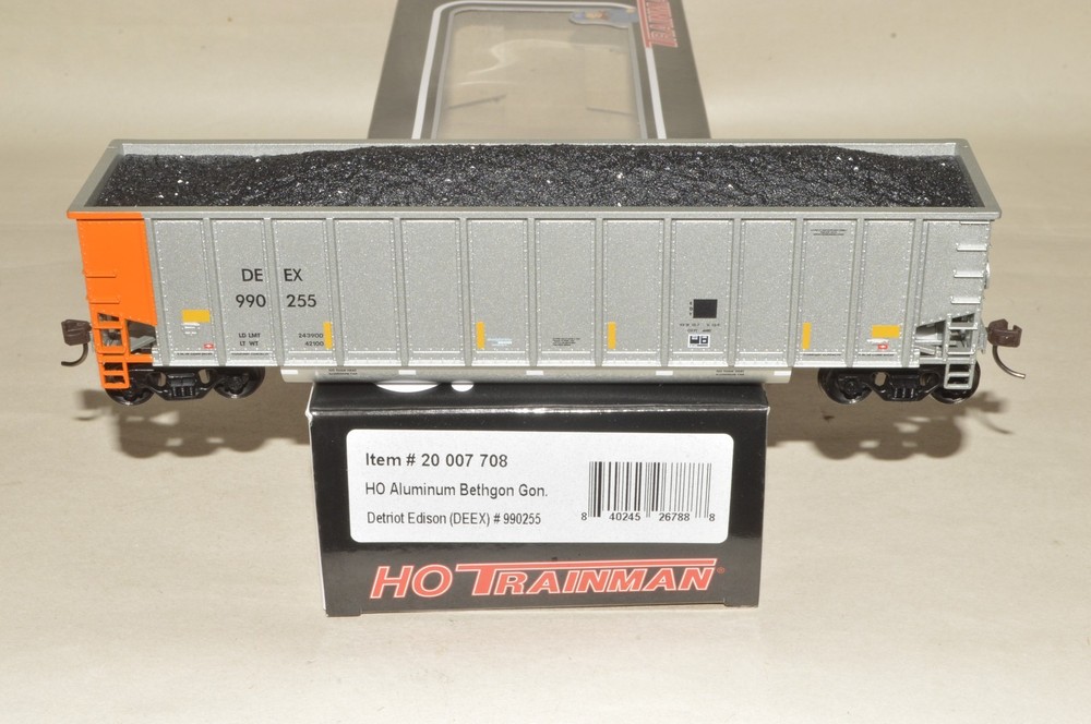HO Atlas DEEX Detroit Edison Aluminum Bethgon coal hopper gondola car train