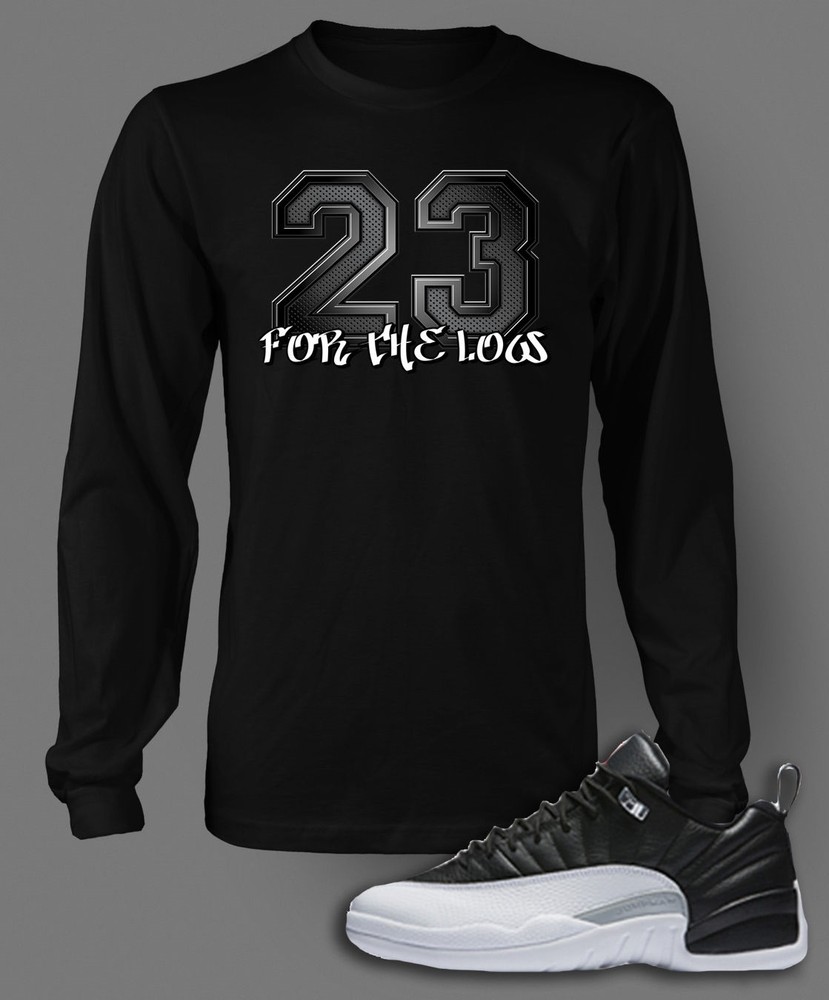 Graphic Sport Sneaker Tee for Men - Match J12 Low Playoffs - Big & Tall Sizes S M T