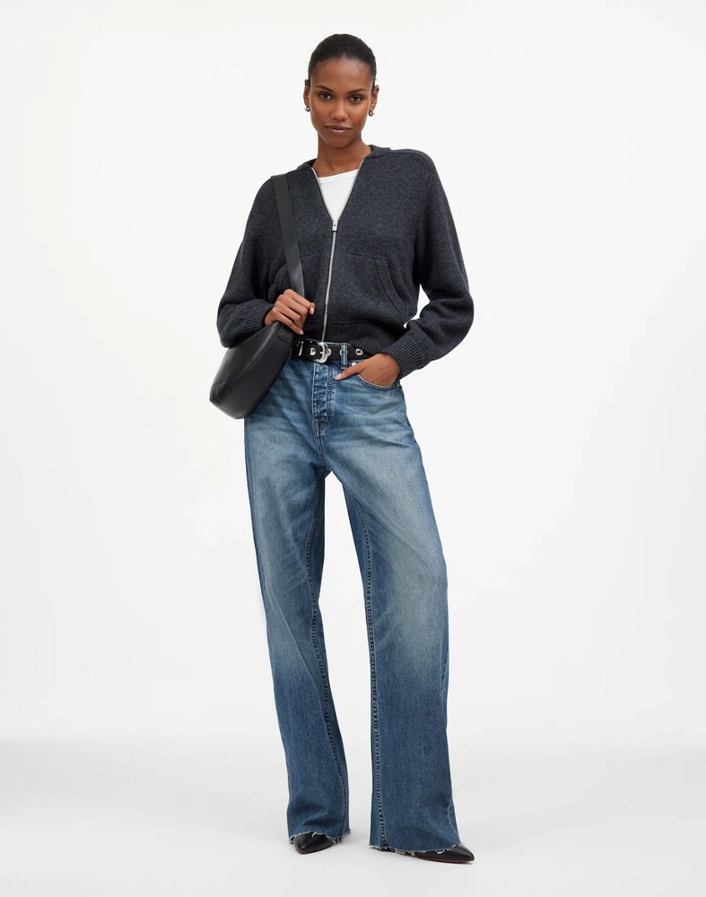 Madewell X Kaihara Denim Low-Slung Baggy Jeans Mustard Wash Blue Size 29 NWT