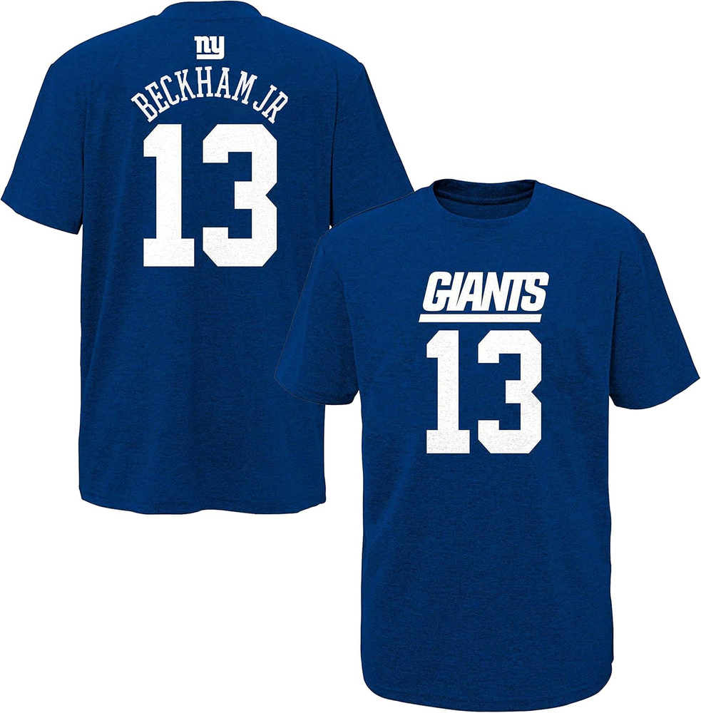 NFL Youth 8-20 Performance Mainliner Team Color Player Name and Number T-Shirt