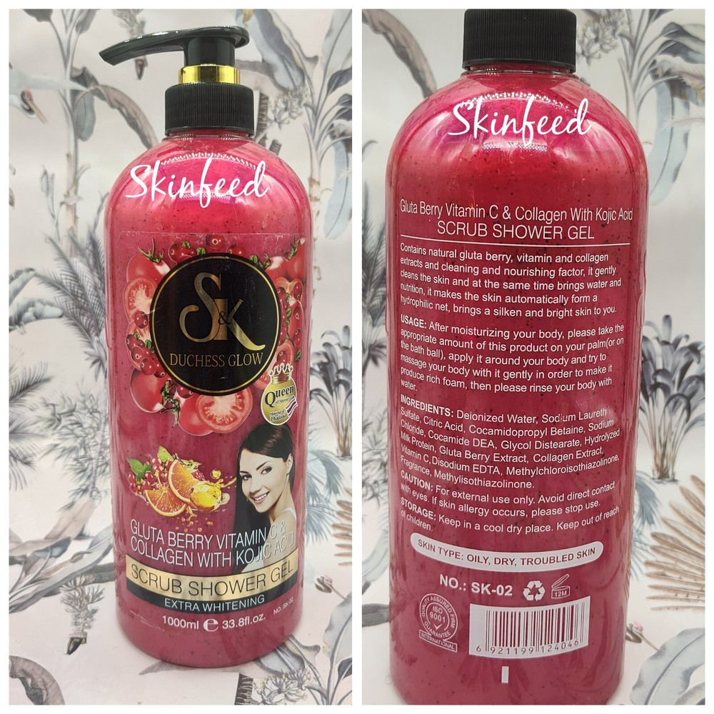 Sk duchess glow gluta berry vitamin c, collagen Vitamin C scrub Bath gel 1000ml
