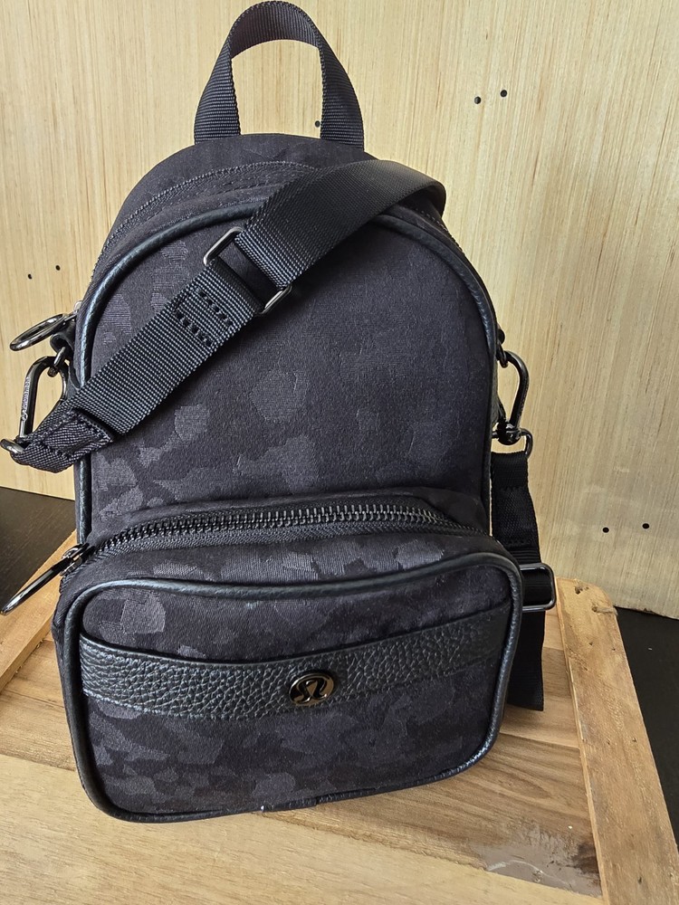 Lulemon Now & Always Mini Convertible Backpack Crossbody Bag in Black OEME New
