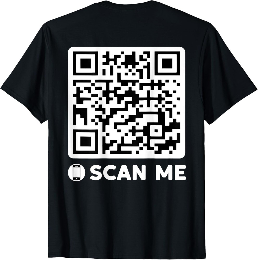 Funny QR President Trump Dancing Code 4547 tee (on Back) T-Shirt