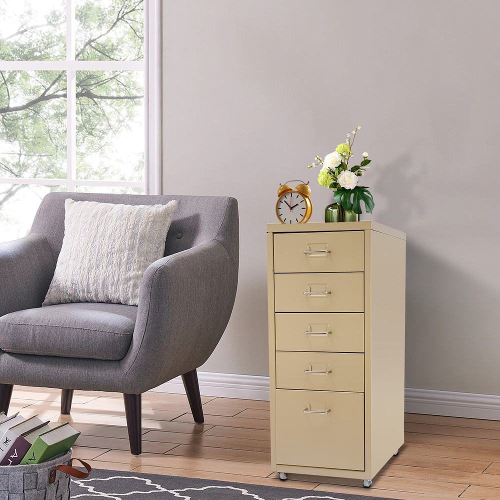 5-layer Modern Storage Cabinet Movable Cabinet Bedroom Office Storage Cabinet