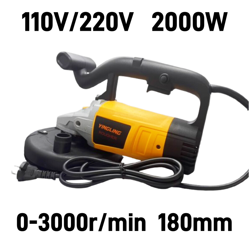 2kW Handheld Rough Grinder Electric Cement Mortar Wall Concrete Floor Plasterer