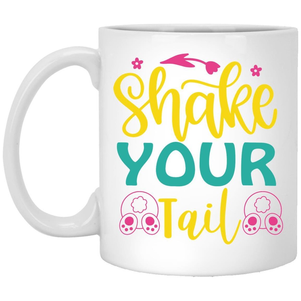 Easter Mug Shake Your Tail Coffee Mugs Gift For Mom Dad Grandma Grandpa Brother