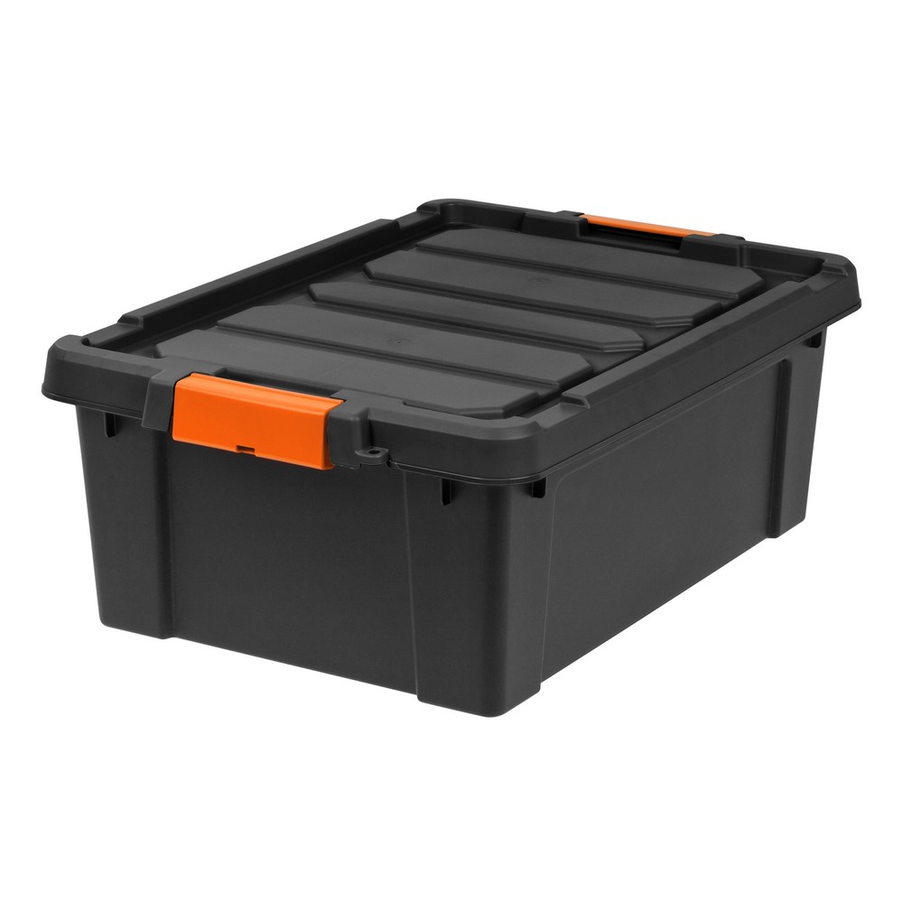 12-Gallon IRIS Heavy-Duty Latching Storage Bins with Lids