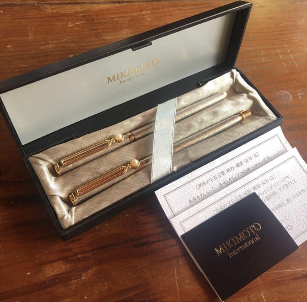 Mikimoto Mechanical Pencil Ballpoint Pen Pearl Refillable