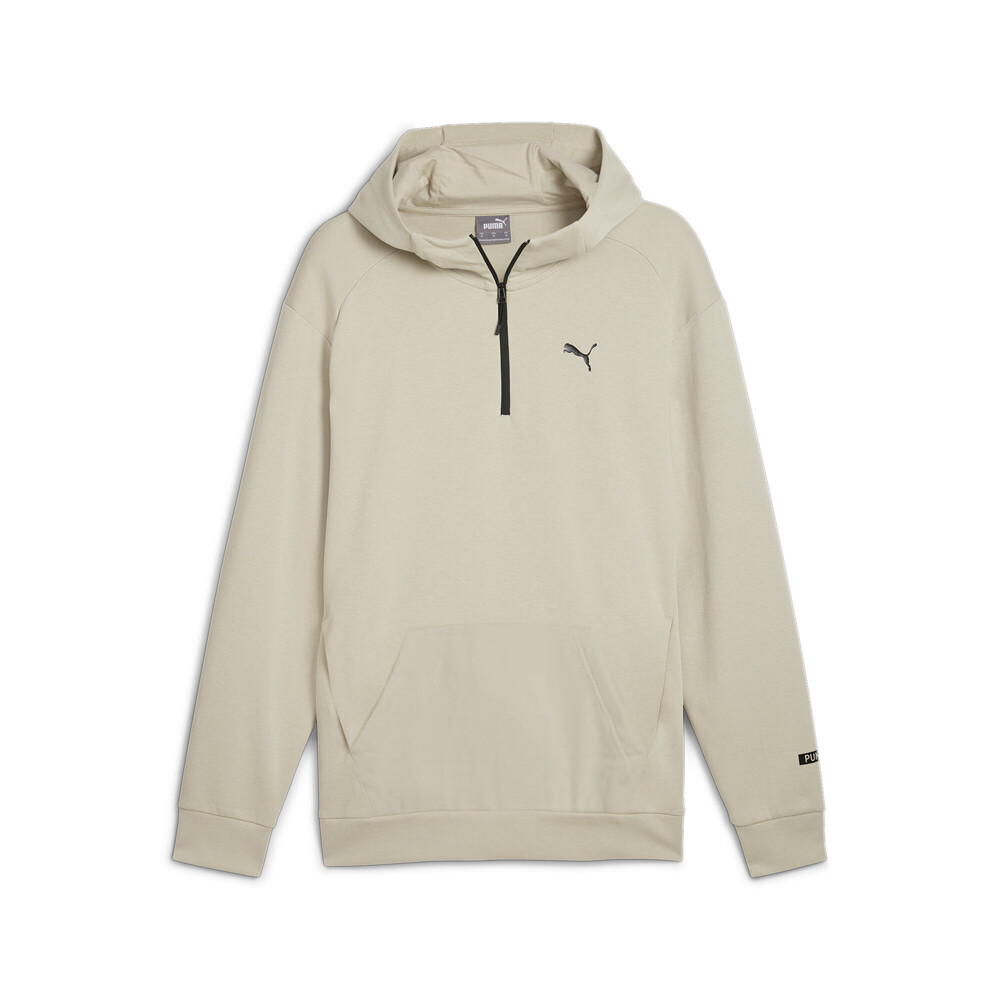 Sudadera con capucha Puma RadCal media cremallera para hombre beige ropa exterior informal 68162068